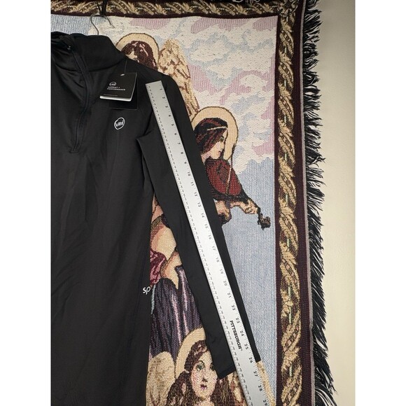 Veil Garments Spark Half Zip Pullover Sz S Black Long sleeve Modest Performance - Picture 4 of 8